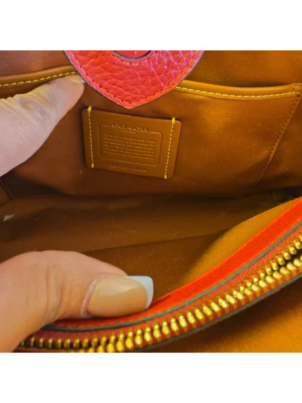 Coach Legacy Medium Carryall 28 Red Pebbled Leather Satchel Crossbody Bag